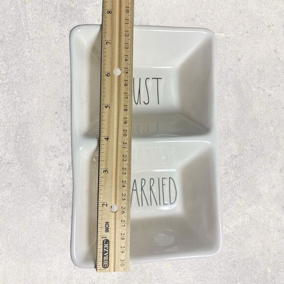 Rae Dunn 2 Section Snack Dish - Picture 3 of 5